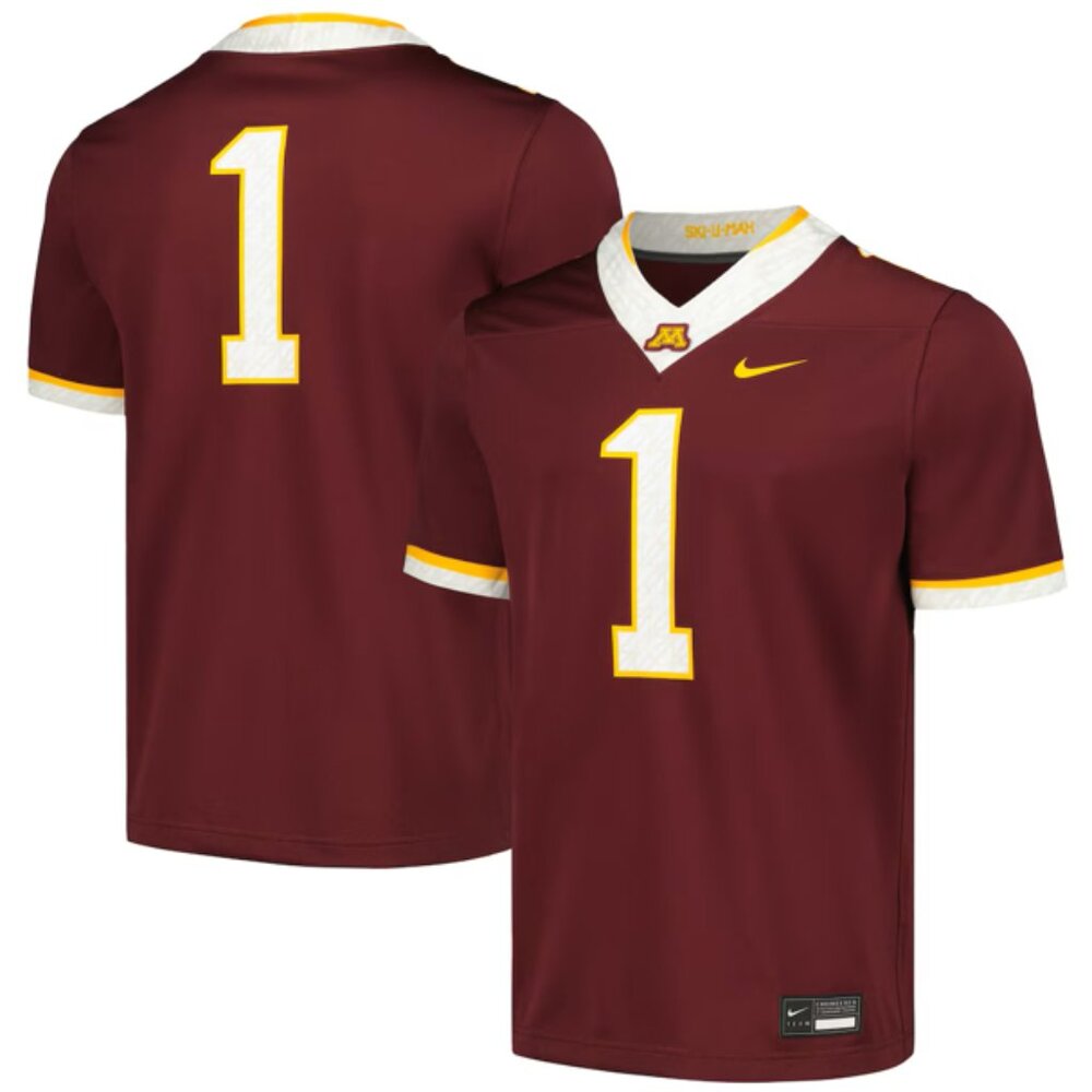 Minnesota Golden Gophers Nike Untouchable Football Maroon Jersey, #1, XL, NWT